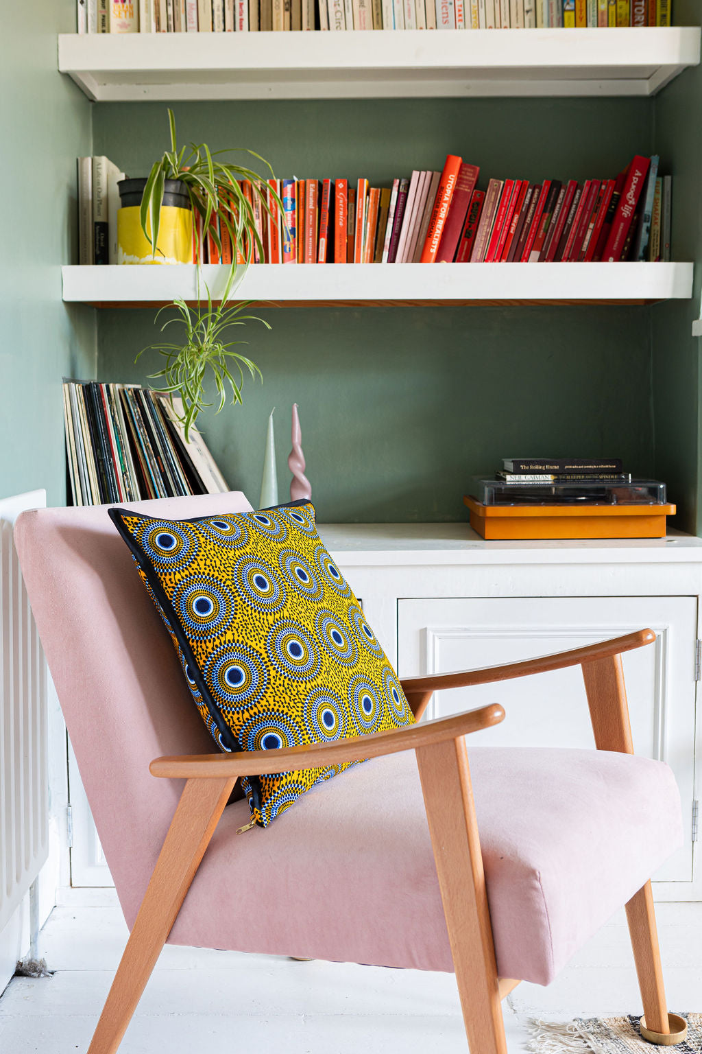 Yellow Record Cushion