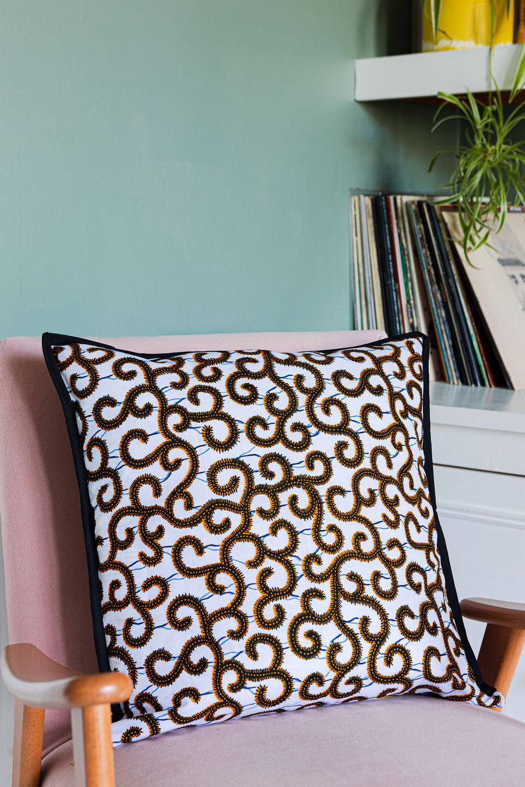 Golden Swirl Cushion