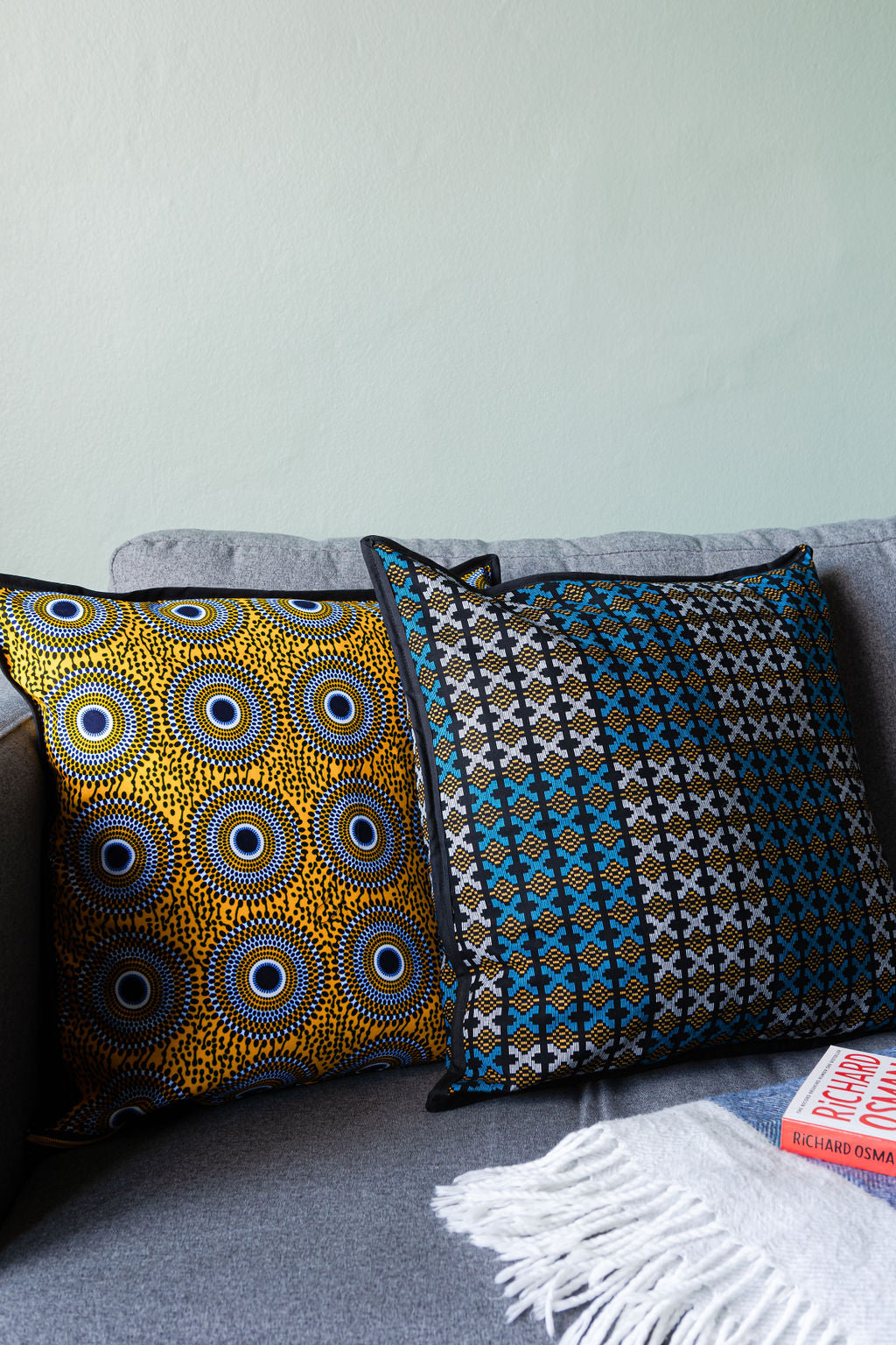 Blue Textured Cushion