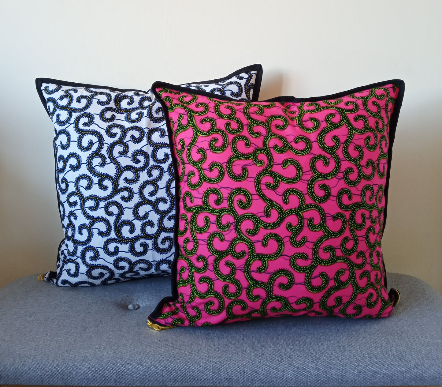 Pink Swirl Cushion Cover