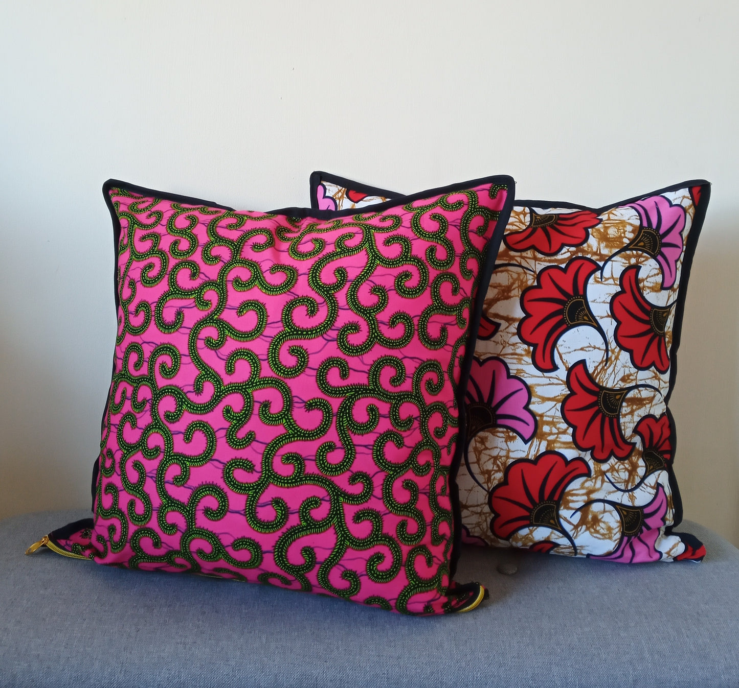 Pink Swirl Cushion Cover